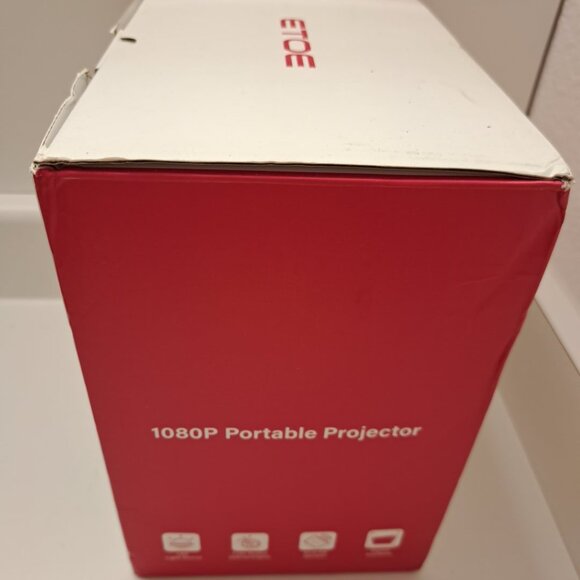 Etoe Model A1192 E2 Pro Projector Native 1080P FHD 4K, WiFi, 5G, Bluetooth, Apps - Picture 4 of 9